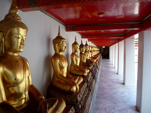Budas en el Gran Palacio de Bangkok