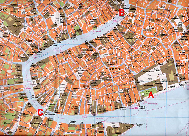 Mapa de venecia