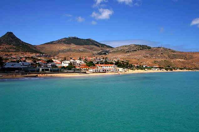 Vista de Porto Santo desde el ferry