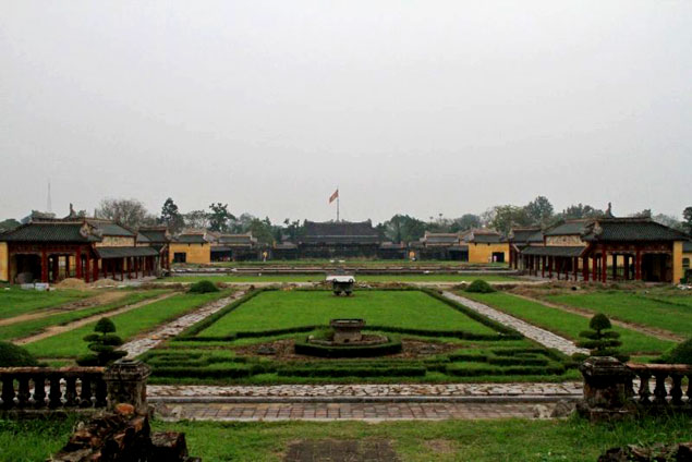 Vistas del interior de la Ciudadela Imperial de Hue