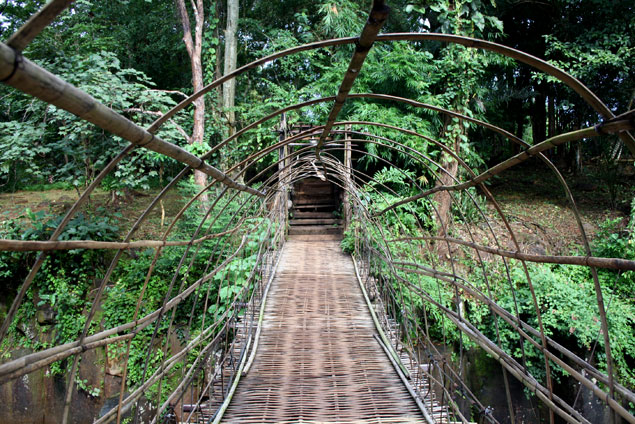 Puente de bambú