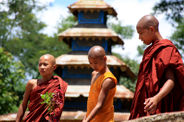 Jóvenes monjes budistas