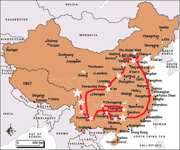 Itinerario por China