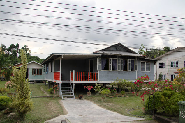 Casas típicas en Kuching