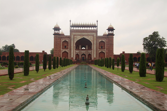 Parte posterior al Taj Mahal