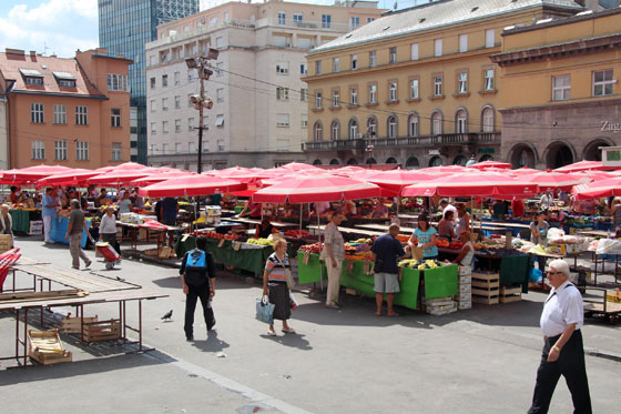 Que ver en Zagreb , Mercado Dolac