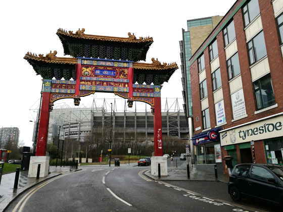 Chinatown , detrás el estadio del Newcastle Utd , St James Park